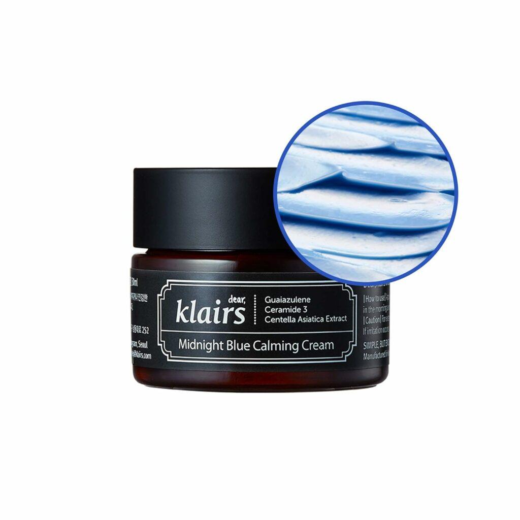 best korean pimple creams KLAIRS Midnight Blue Calming Cream