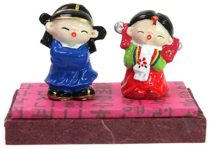 Korean Decorative Doll Set - Bride & Groom