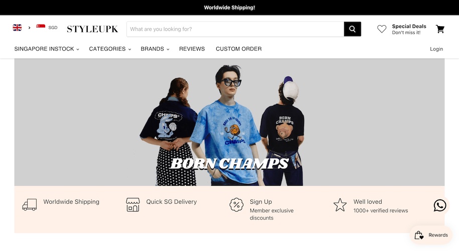korean clothing online shopping site StyleupK