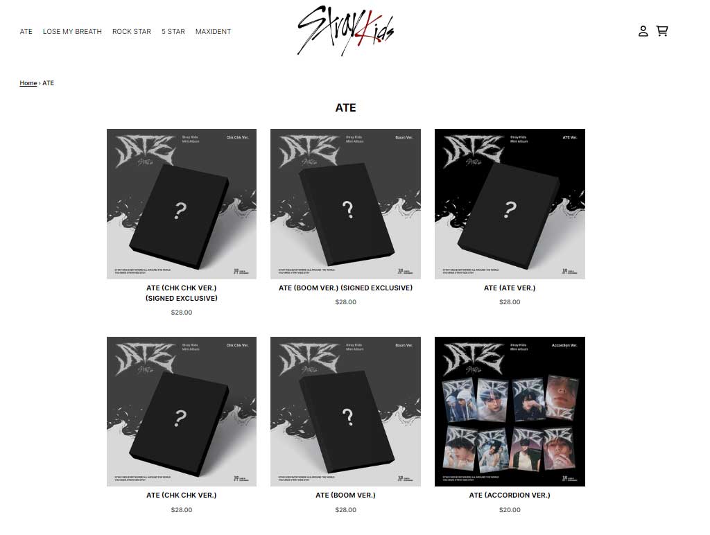 StrayKids' official shop