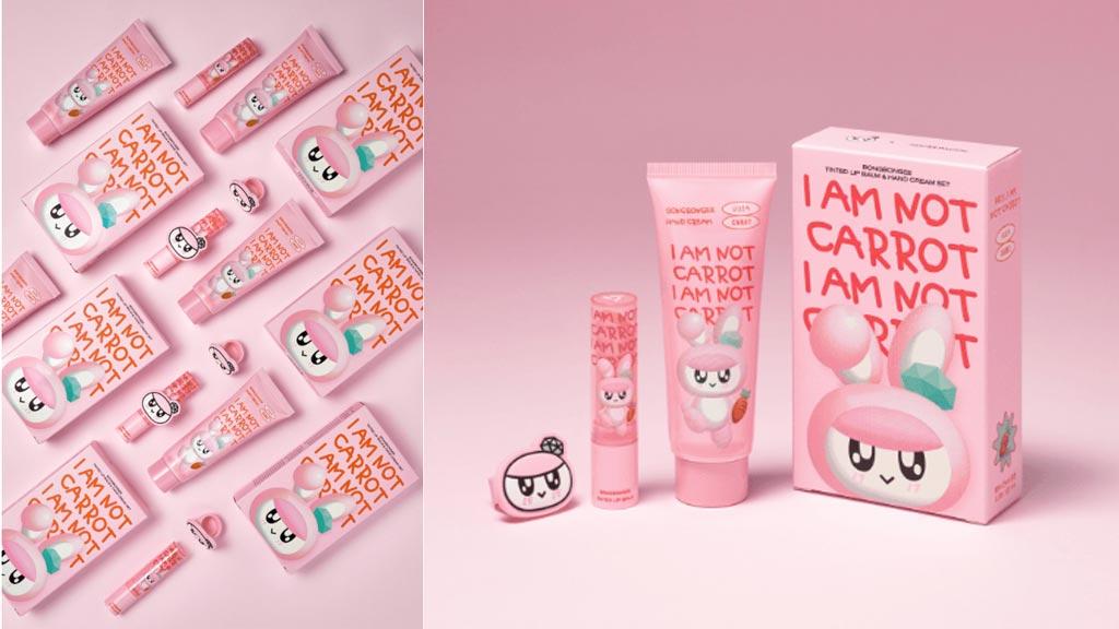 amorepacific seventeen lip balm hand cream collab