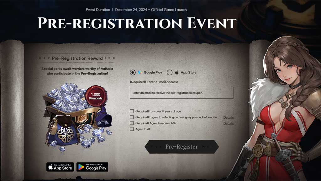 Pre-register Valhalla survival mobile game lionheart studio