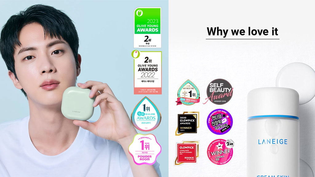 laneige olive young brand bts jin cream skin cushion