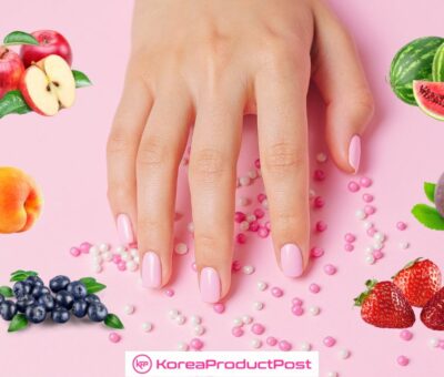 korean nail art fruit peel nail manicure