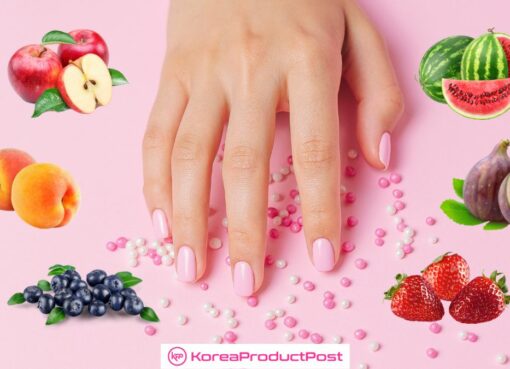 korean nail art fruit peel nail manicure