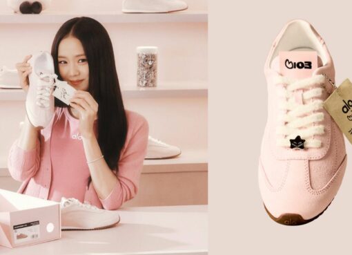 Alo × Jisoo Collab bloom pink sunset sneaker