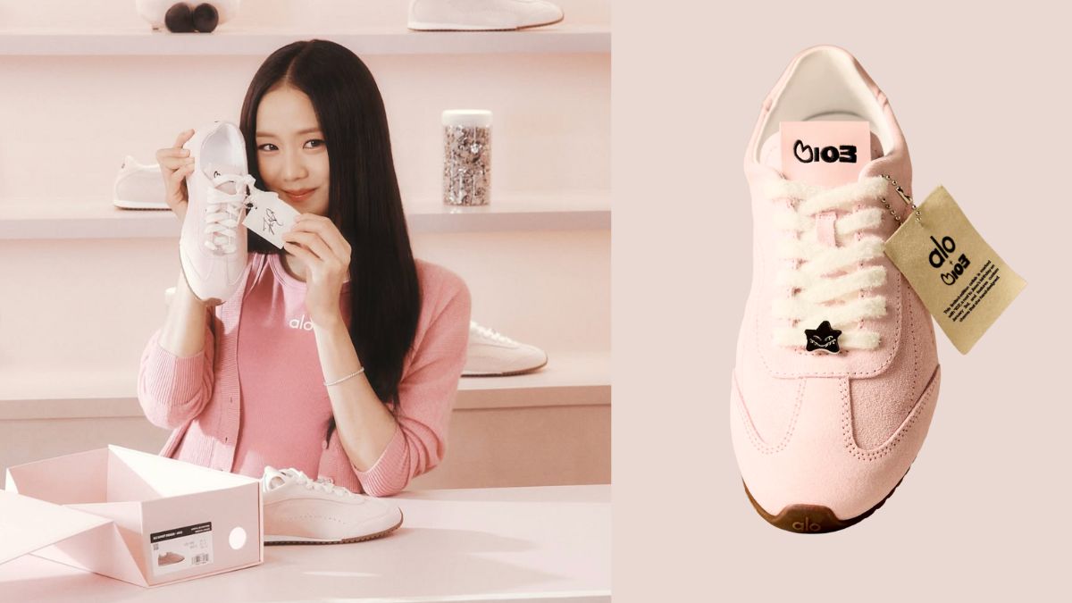 Alo × Jisoo Collab bloom pink sunset sneaker